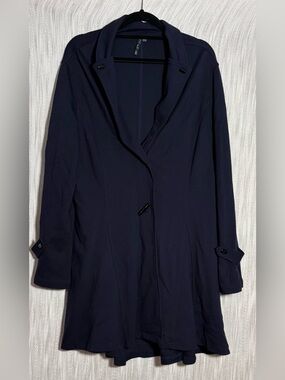 By JJ Navy Long Coat Jacket size XL